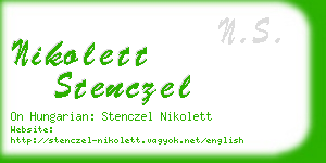 nikolett stenczel business card